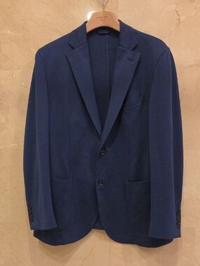 MEN'S L.B.M. 1911 NAVY BLUE TEXTURED RIBBED BLAZER SPORTS COAT JACKET $995 ITALY